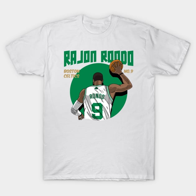 Rajon Rondo Comic Style Art T-Shirt by Luna Illustration